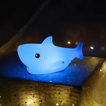 Cute Shark Table Lamp Night Lamp (14 cm, Multicolor)