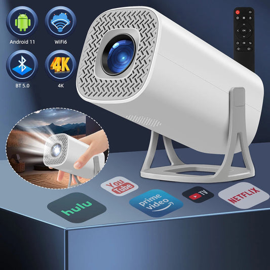 4K 133" Display Projector 12000LMS 1080P 3D 5G WiFi Bluetooth Video Home Theater