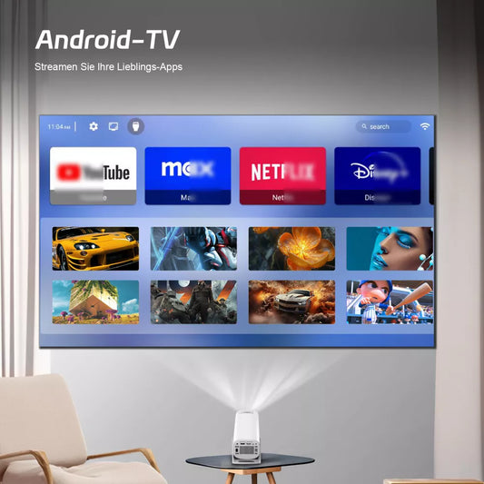 4K 133" Display Projector 12000LMS 1080P 3D 5G WiFi Bluetooth Video Home Theater